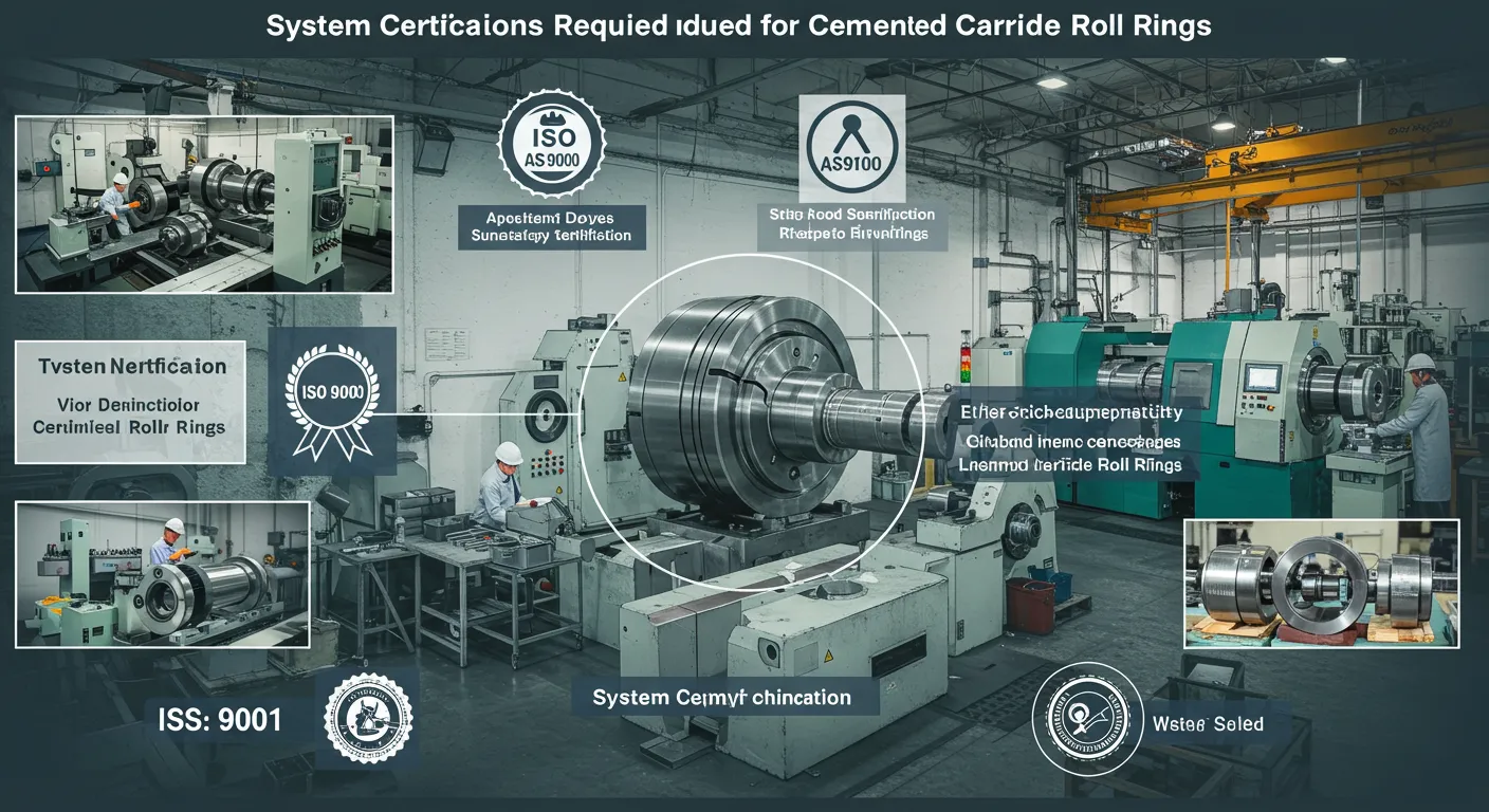 Какие системные сертификаты необходимы для роликовых колец из цементированного карбида?